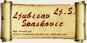 Ljubisav Spasković vizit kartica